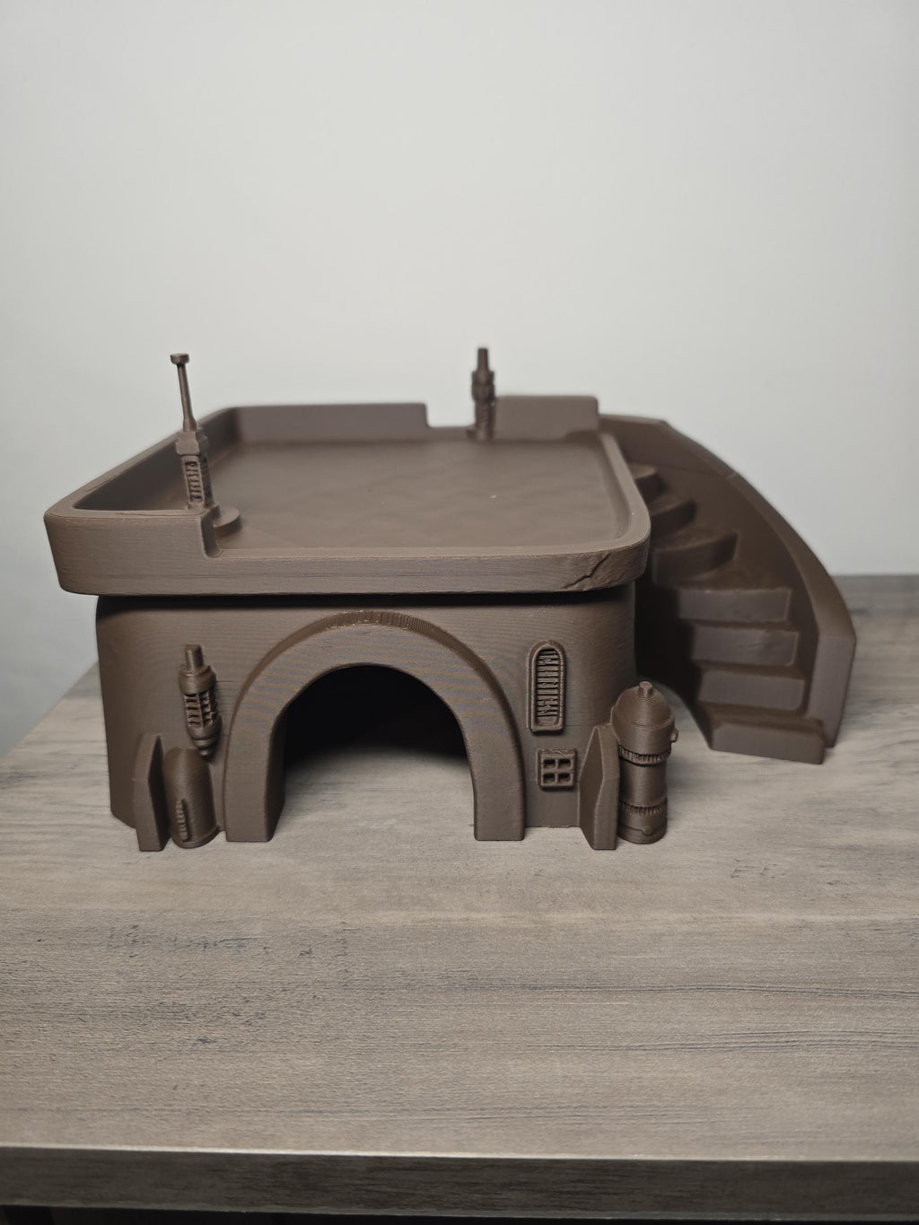 3D Printed Large Castle with Stairway Aquarium Decor | Swim-Through | 10x8x5 In | 4m3d Design Art