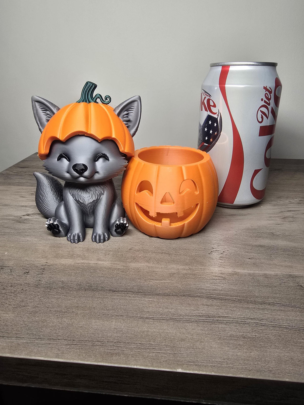 3D Printed Pumpkin Head Fox Tealight Candle Holder | Halloween Decor | 4m3d Design Art