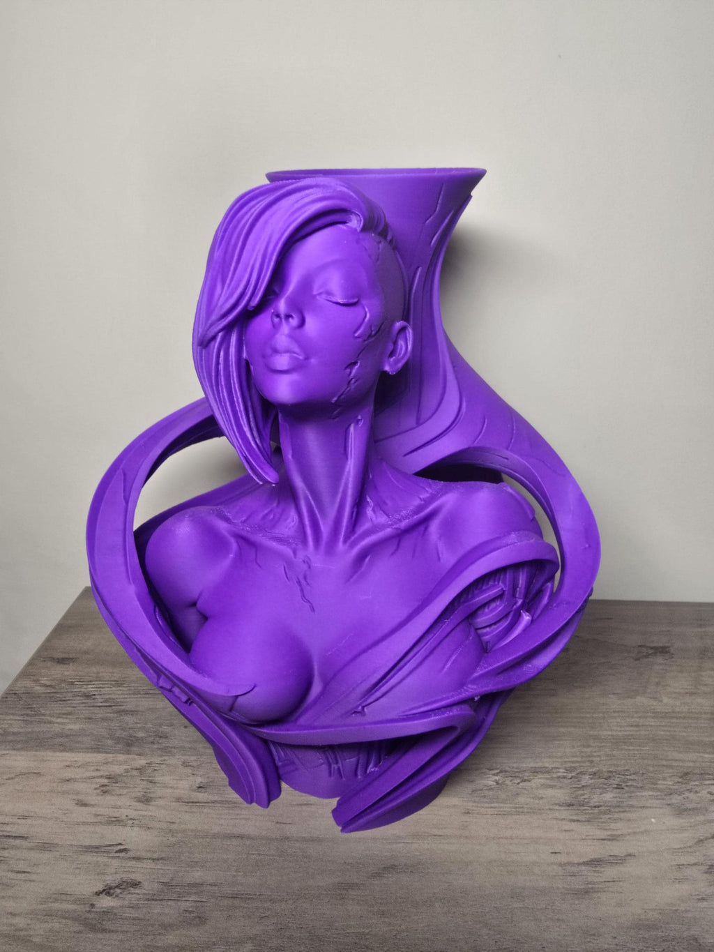 3D Printed Cyberpunk Judy Vase | Decorative Vase for Artificial Stems | 4m3d Design Art