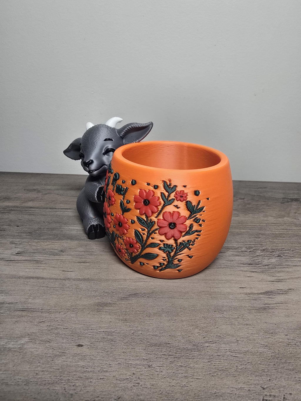 3D Printed Baby Goat Planter | Floral Design | Whimsical Home Decor | 4m3d Design Art
