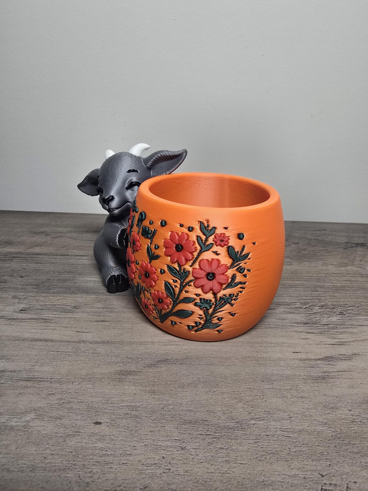 3D Printed Baby Goat Planter | Floral Design | Whimsical Home Decor | 4m3d Design Art