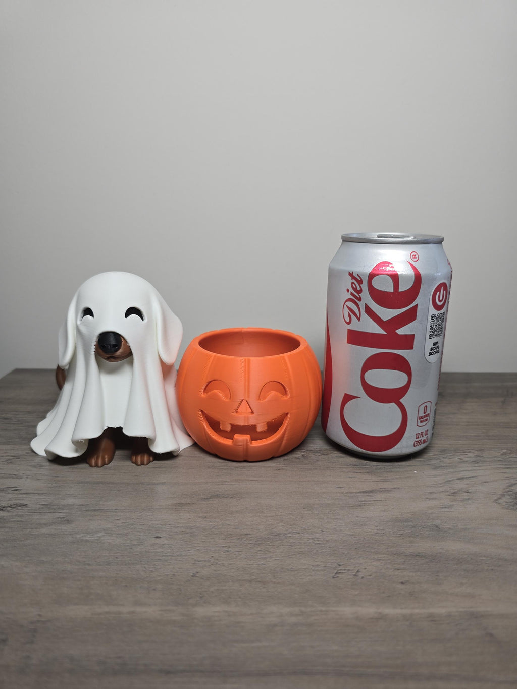 3D Printed Halloween Ghost Puppy Tealight Candle Holder | Pumpkin Design | 4m3d Design Art