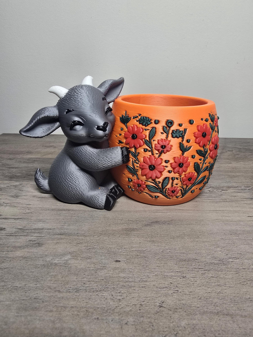 3D Printed Baby Goat Planter | Floral Design | Whimsical Home Decor | 4m3d Design Art