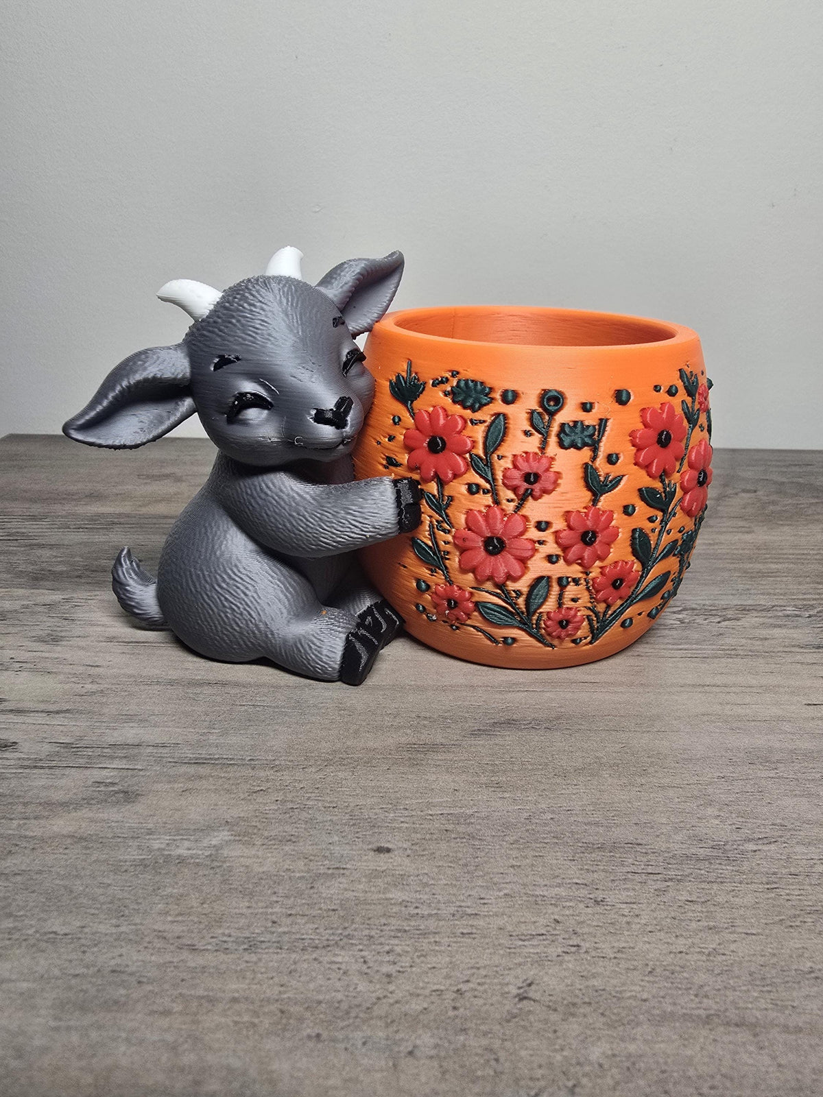 3D Printed Baby Goat Planter | Floral Design | Whimsical Home Decor | 4m3d Design Art