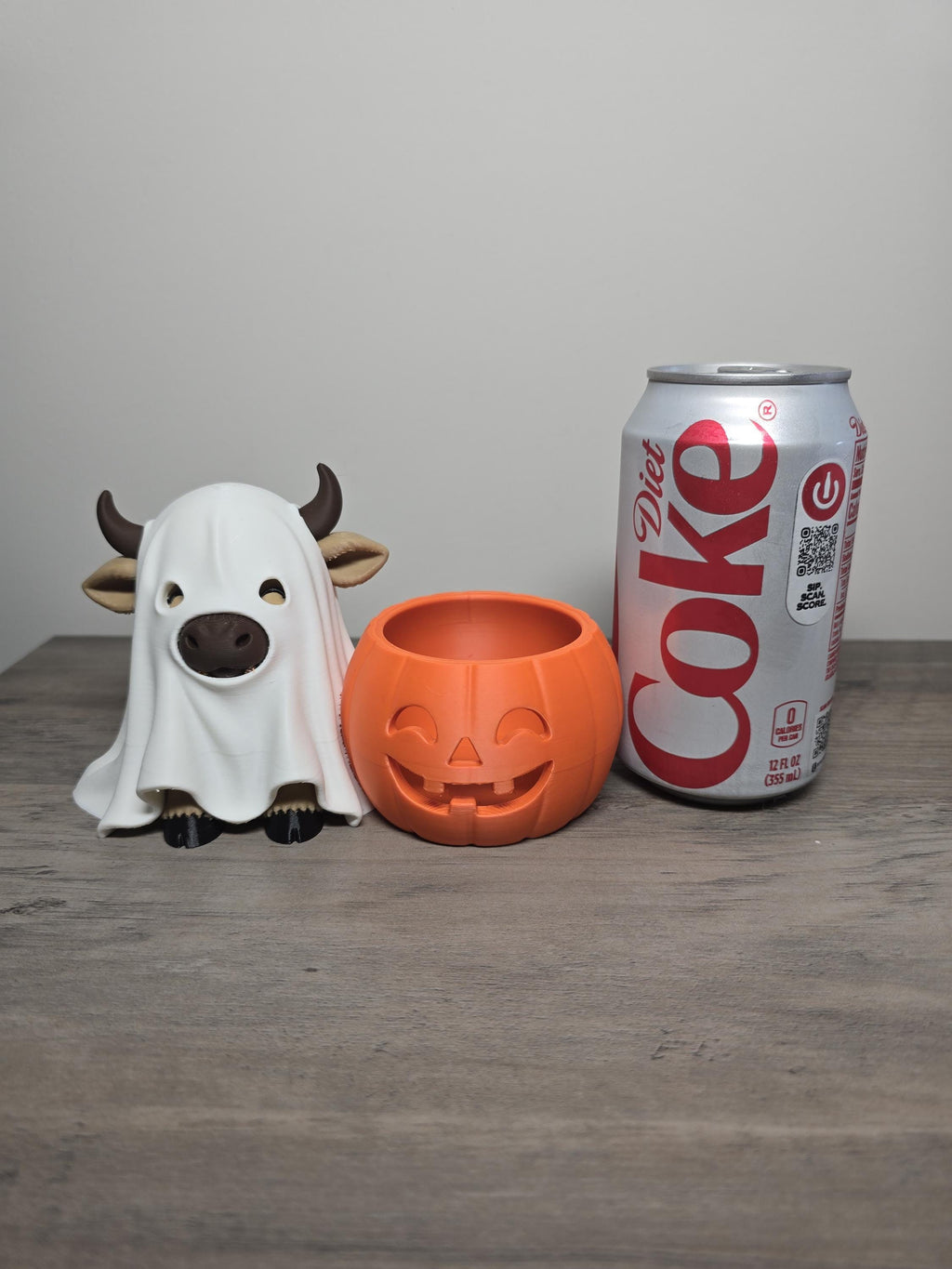 3D Printed Halloween Ghost Highland Cow Tealight Candle Holder | Pumpkin | 4m3d Design Art