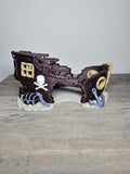 3D Printed Sunken Ship Aquarium Decor | Treasure Chest Cave | 7x4x4 In | 4m3d Design Art